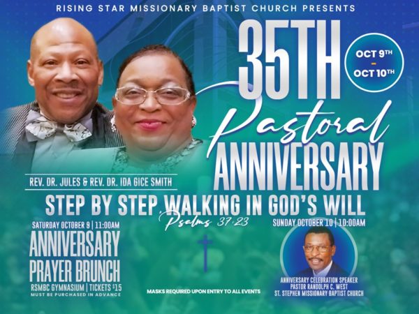 Pastor and Wife 35th Anniversary - Rising Star Church